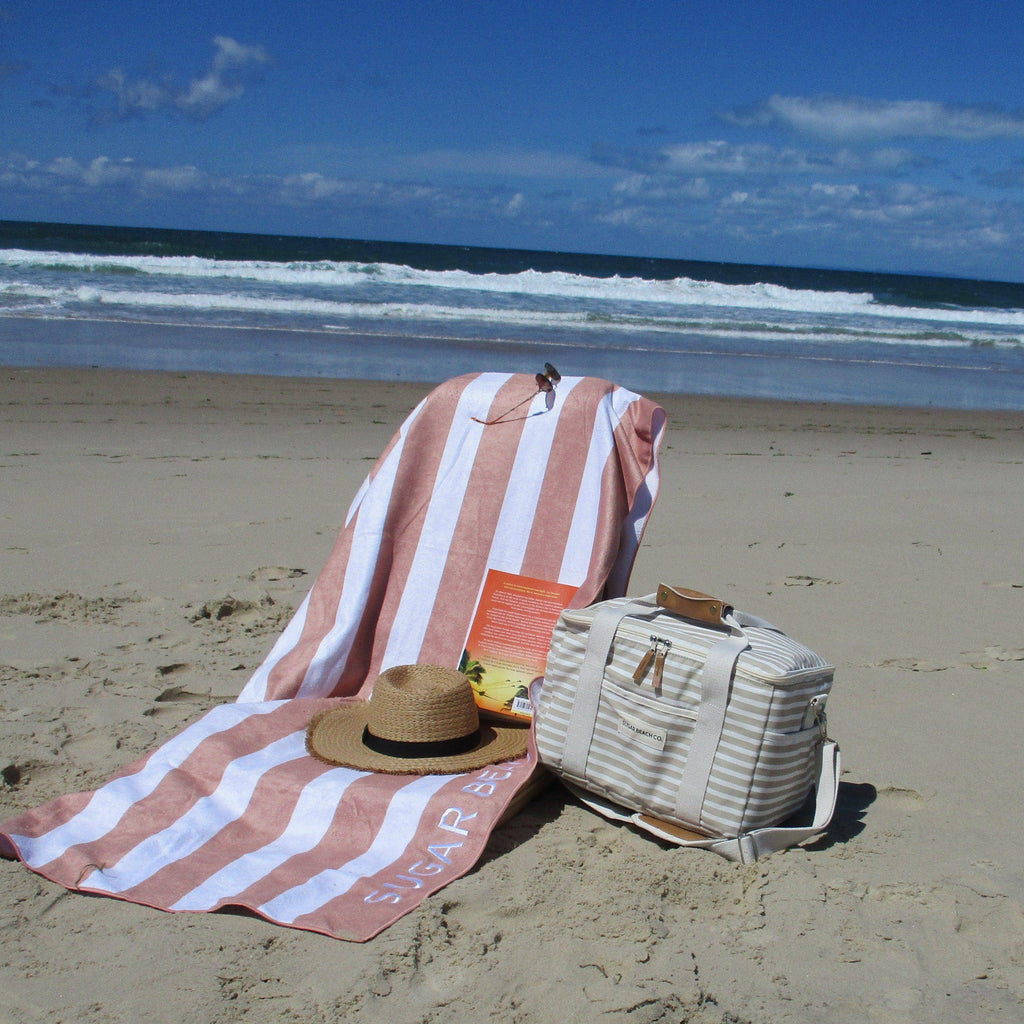 Sand Resistant Beach Towels - Tropical Sunset - Sugar Beach Co. 